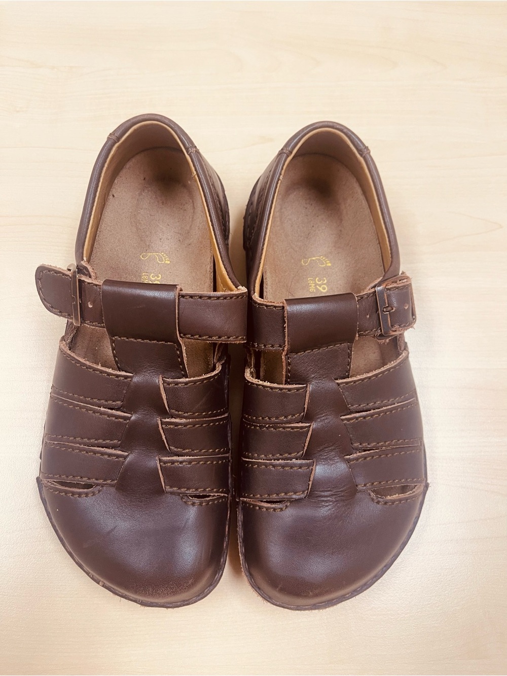 Birkenstock Brown Leather Fisherman Sandals